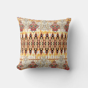 Seamless ethnic mughal floral pattern cushion