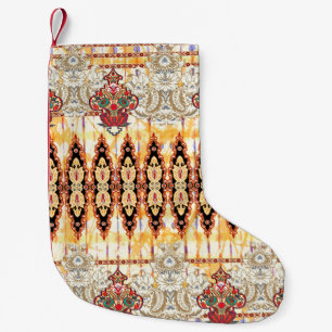 Seamless ethnic mughal floral pattern small christmas stocking