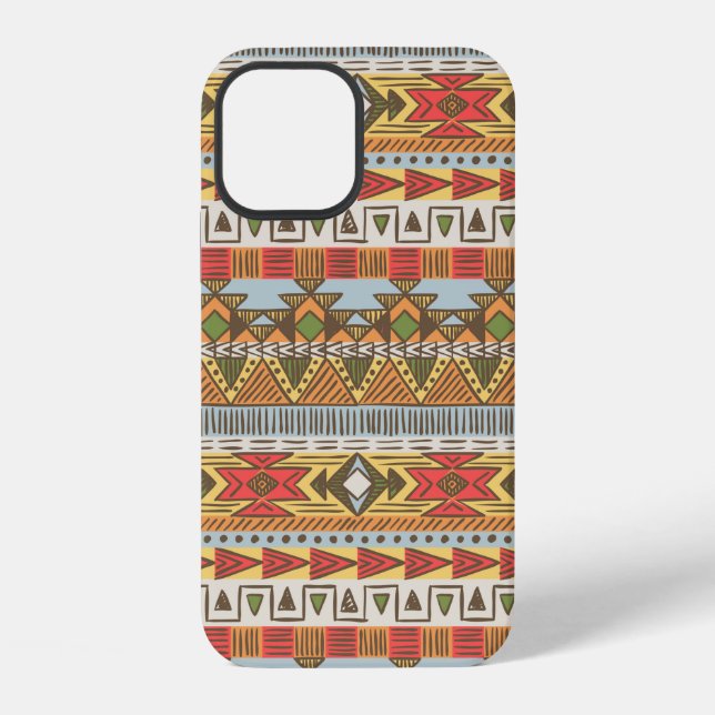 Seamless ethnic pattern in bright colours iPhone case (Back)