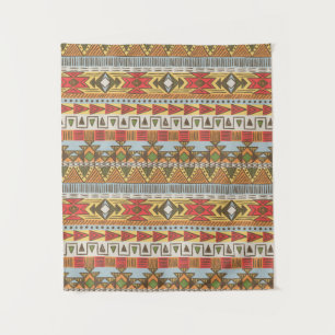 Seamless ethnic pattern in bright colours tapestry