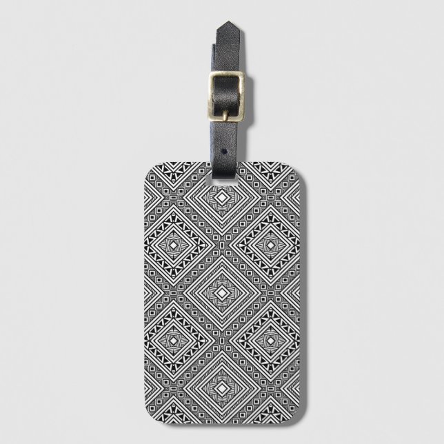 Seamless Ethnic Pattern Luggage Tag (Front Vertical)