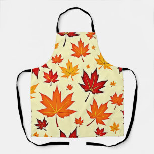 Seamless Fall Foliage Design Apron