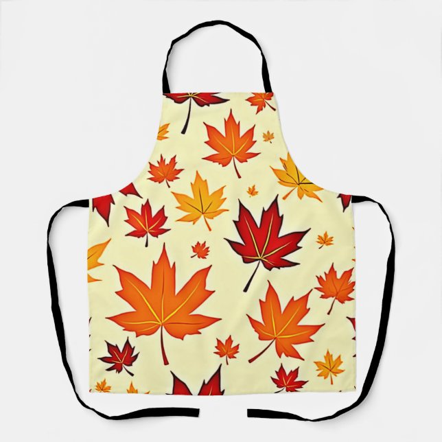 Seamless Fall Foliage Design Apron (Front)