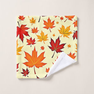 Seamless Fall Foliage Design Bath Towel Set