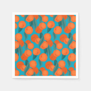 Seamless flat pattern with peaches on branches napkin