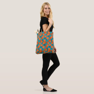 Seamless flat pattern with peaches on branches   tote bag