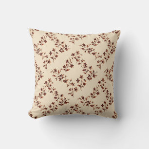 Seamless Floral Art Pillow, Modern Decor Cushion