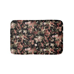 Seamless floral background: flower pattern. bath mat