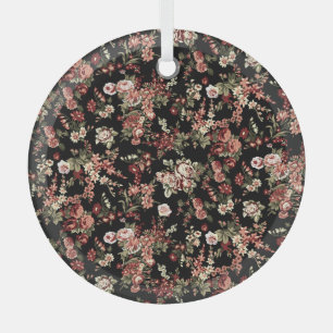 Seamless floral background: flower pattern. glass tree decoration