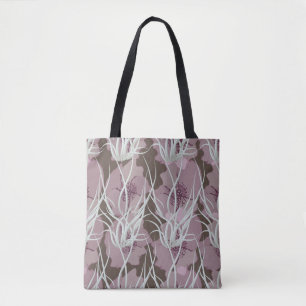 Seamless floral background, seamless patternart, tote bag
