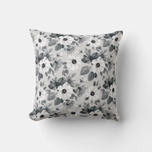 Seamless floral background with beautiful wildflow cushion