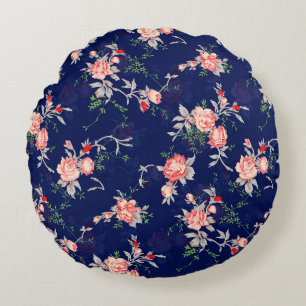 Seamless Floral designflower,abstract,floral,backg Round Cushion