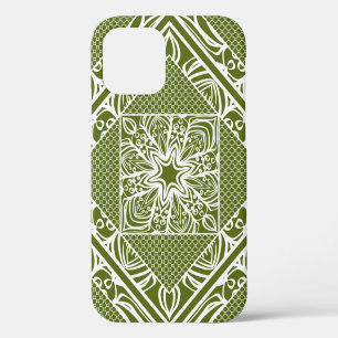 Seamless floral geometric pattern. Vintage illustr iPhone 12 Case