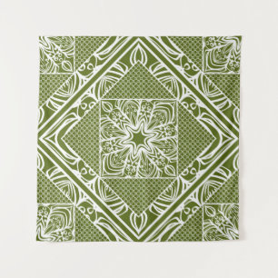 Seamless floral geometric pattern. Vintage illustr Tapestry