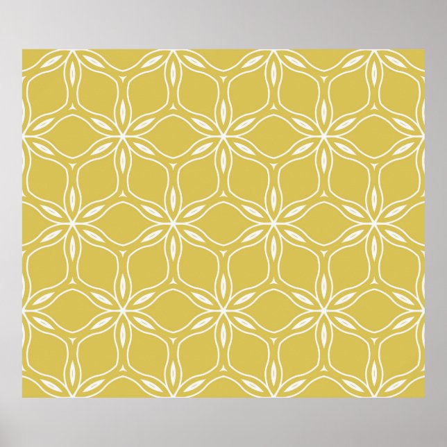 Seamless floral geometric patterns. Texture vintag Poster (Front)