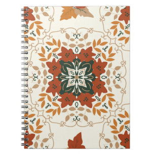 Seamless floral natural abstract geometric pattern notebook