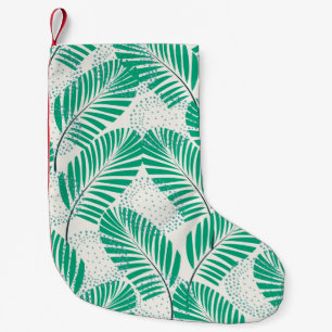 Seamless floral natural abstract pattern on white  small christmas stocking