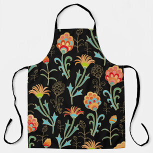 Seamless floral orient print apron