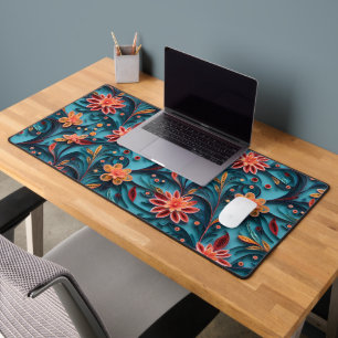 Seamless floral paper pattern Desk Mat
