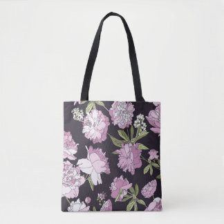 Seamless floral pattern - a bouquet of peonies. Be Tote Bag