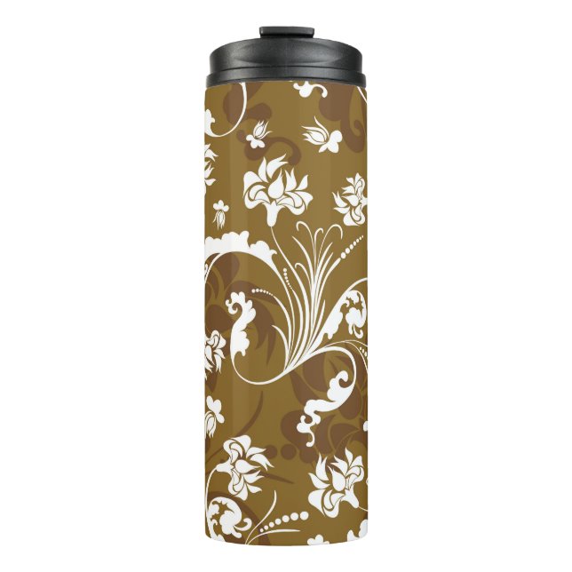 Seamless floral pattern. abstract,art,background,b thermal tumbler (Front)