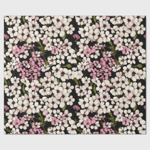 Seamless Floral Pattern Baby's Breath Flowers Wrapping Paper