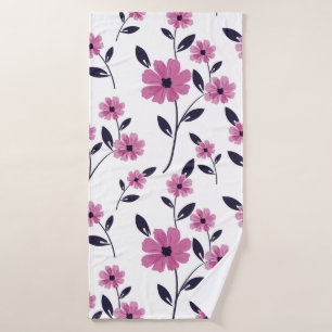 Seamless floral Pattern background, hand drawn fl Bath Towel
