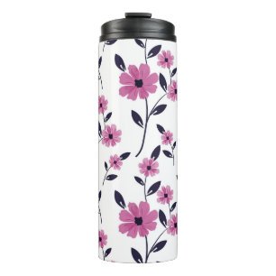 Seamless floral Pattern background, hand drawn fl Thermal Tumbler