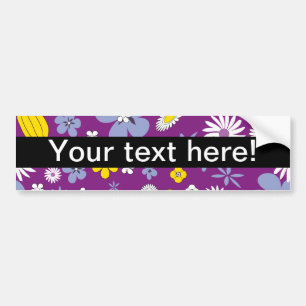 Seamless Floral Pattern Bumper Sticker