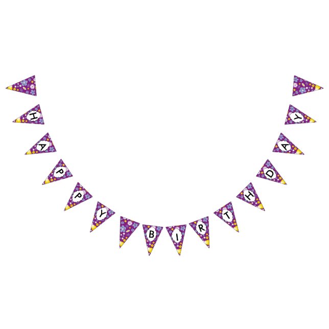 Seamless Floral Pattern Bunting (All)