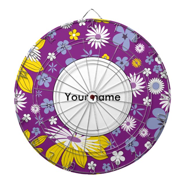Seamless Floral Pattern Dartboard (Front)