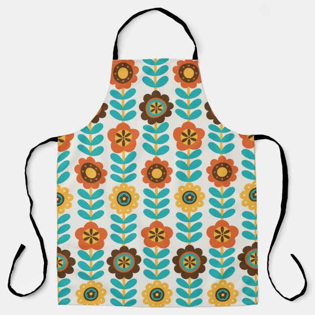 seamless floral pattern design. Vintage illustrati Apron (Front)