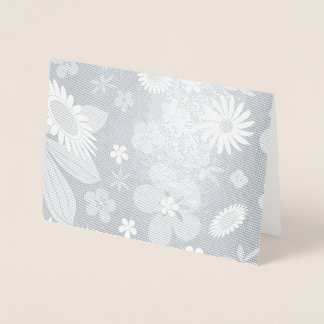 Seamless Floral Pattern Foil Card