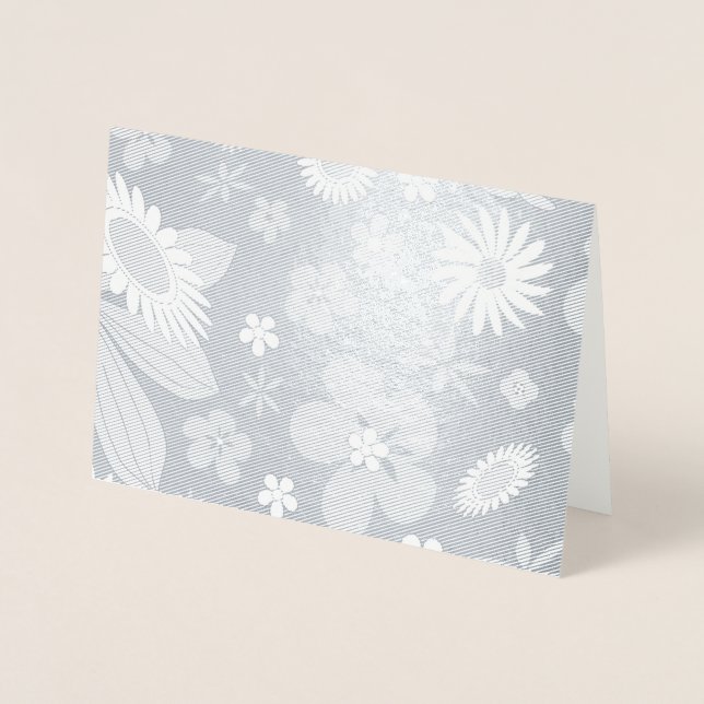 Seamless Floral Pattern Foil Card (Front)