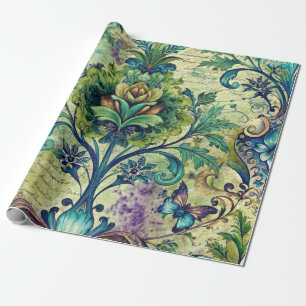 Seamless Floral Pattern Furniture Decoupage Paper