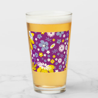 Seamless Floral Pattern Glass