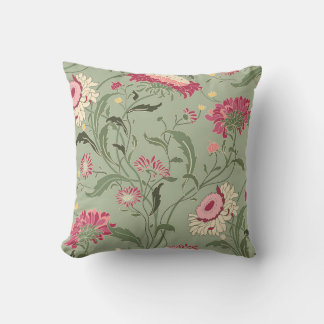 Seamless floral pattern in folk style with wildflo cushion