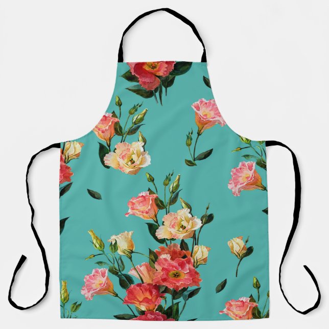 Seamless floral pattern in victorian style. Bouque Apron (Front)