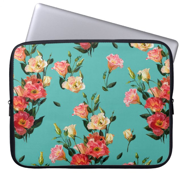 Seamless floral pattern in victorian style. Bouque Laptop Sleeve (Front)