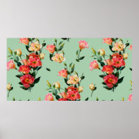 Seamless floral pattern in victorian style. Bouque