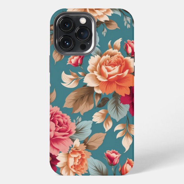Seamless Floral Pattern iPhone Case (Back)