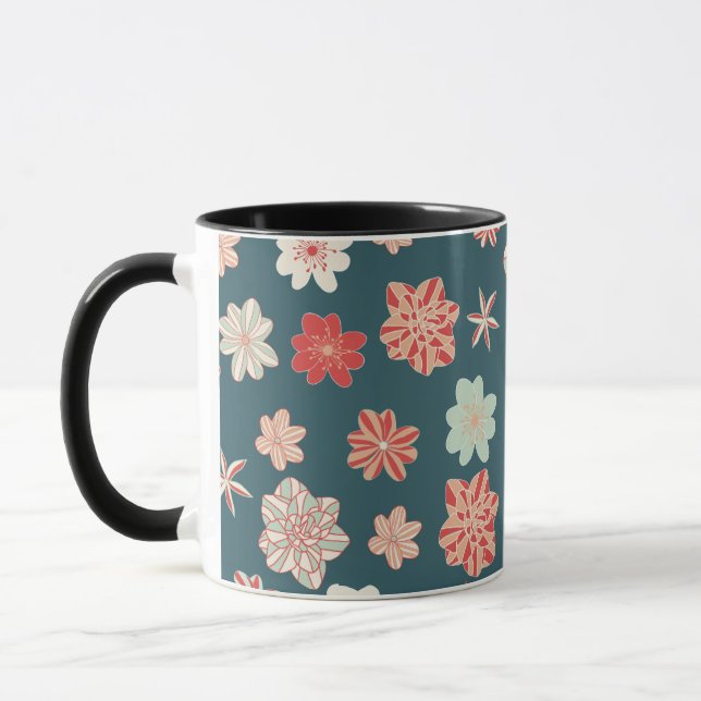 Seamless Floral Pattern  Mug (Left)