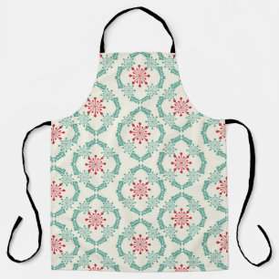 Seamless floral pattern of abstract flowers and le apron