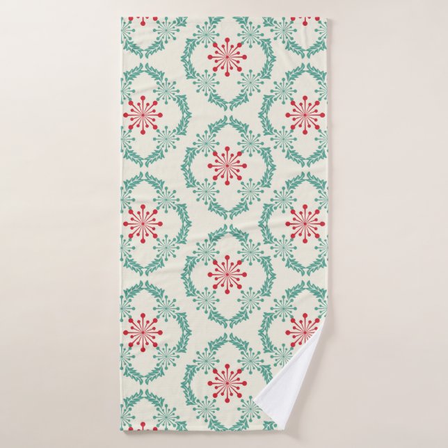 Seamless floral pattern of abstract flowers and le bath towel (Bath Towel)
