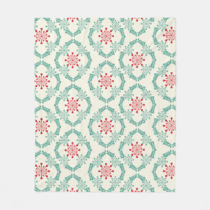 Seamless floral pattern of abstract flowers and le fleece blanket