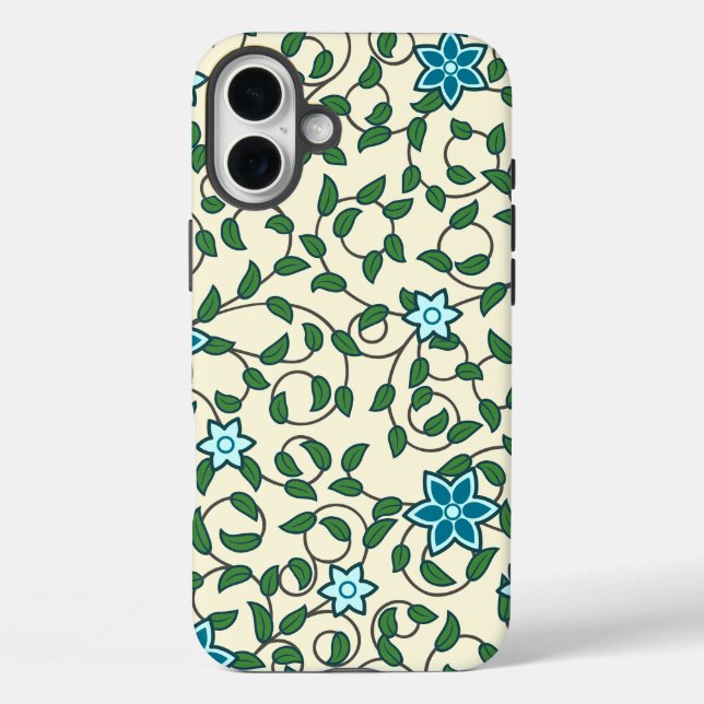 Seamless floral pattern on beige background Case-Mate iPhone case (Back)