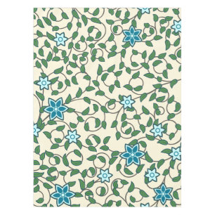 Seamless floral pattern on beige background tablecloth