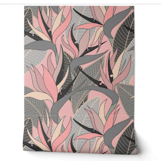 Seamless Floral Pattern Plant Strelitzia G628 Wallpaper