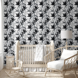 Seamless Floral Pattern Plant Strelitzia G634 Wallpaper