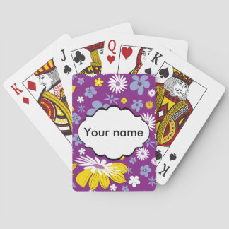 Seamless Floral Pattern Playing Cards